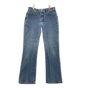 Lee Classic Fit At The Waist Jeans Womens 14 Long Blue Denim Medium Wash Travel